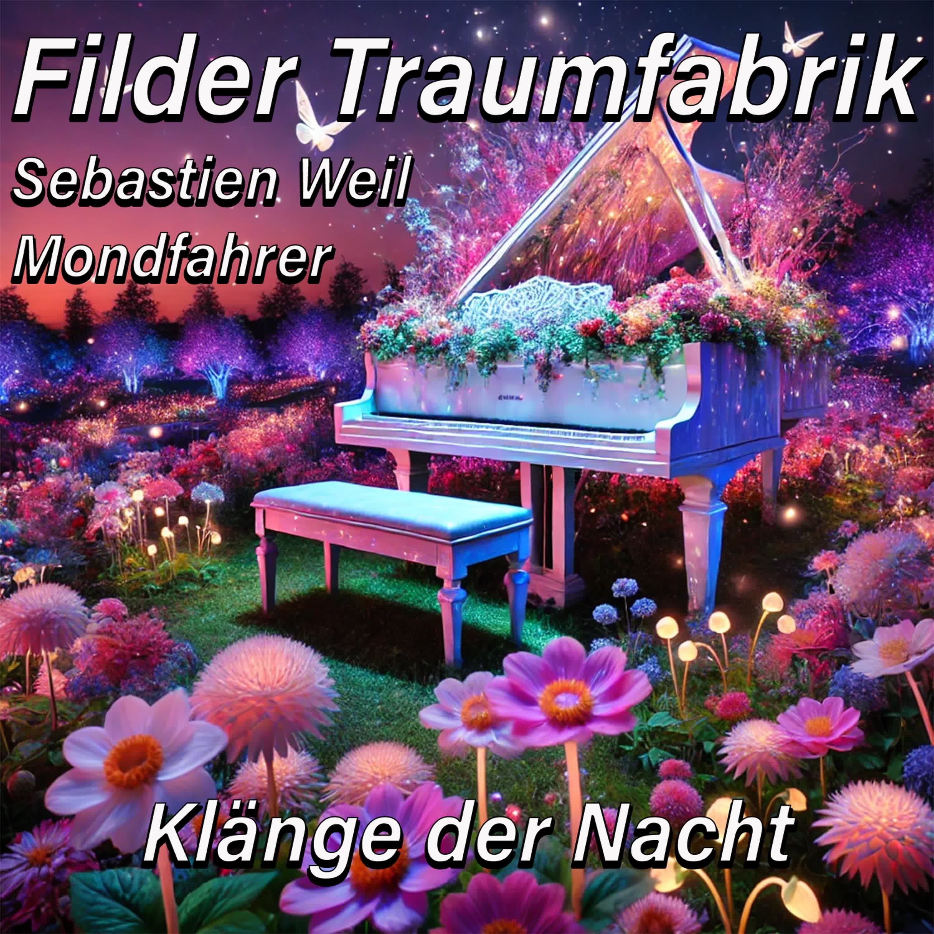 Hörbare Klanglandschaft der Nacht mit sanften Tönen, präsentiert von Filder Traumfabrik, auf einem stilvollen Cover.