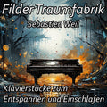 Sanfte Klavierstücke von Filder Traumfabrik zum Entspannen und Einschlafen, gezeigtes Bild mit Notenblatt und Klavier.